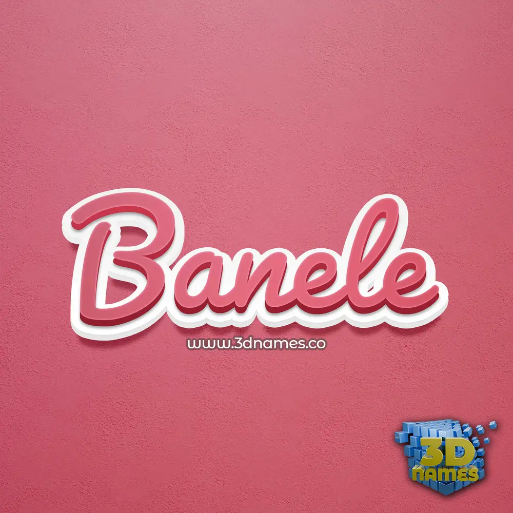 banele in Red Scribble style - 3D name wallpaper