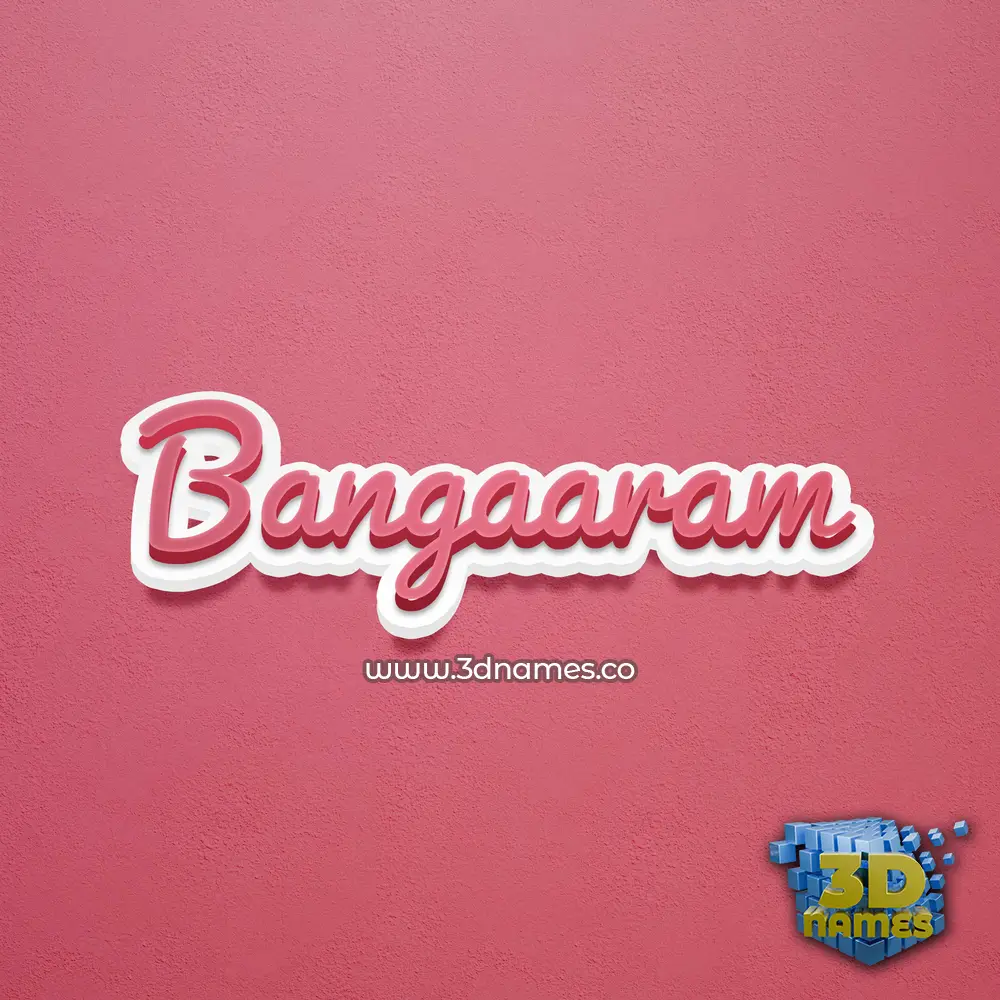 bangaaram in Red Scribble style - 3D name wallpaper