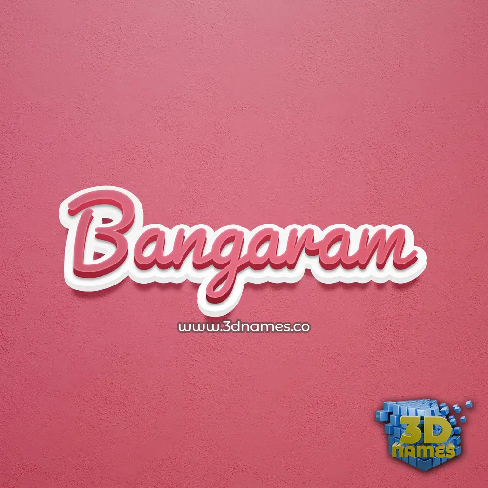 bangaram in Red Scribble style - 3D name wallpaper