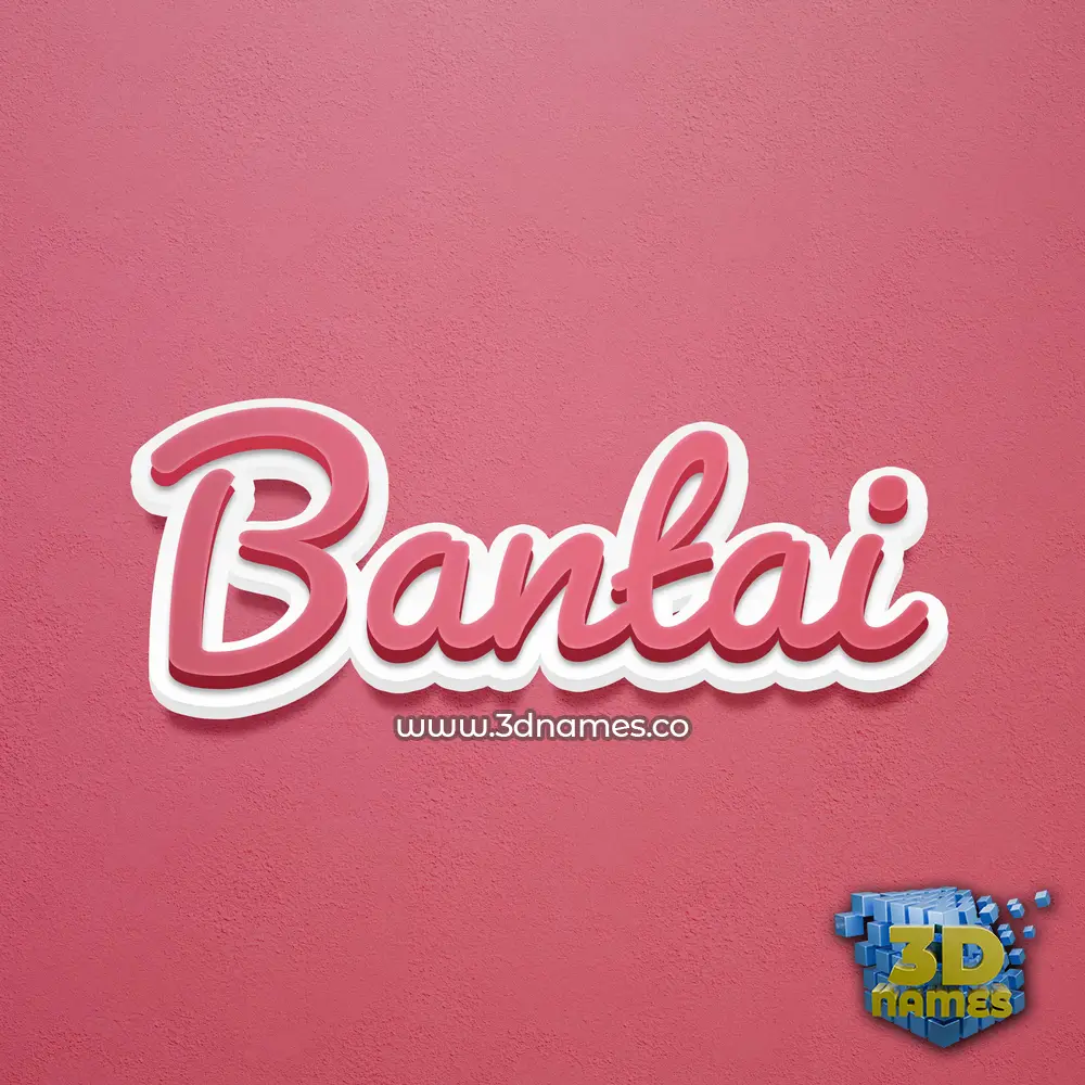 bantai in Red Scribble style - 3D name wallpaper