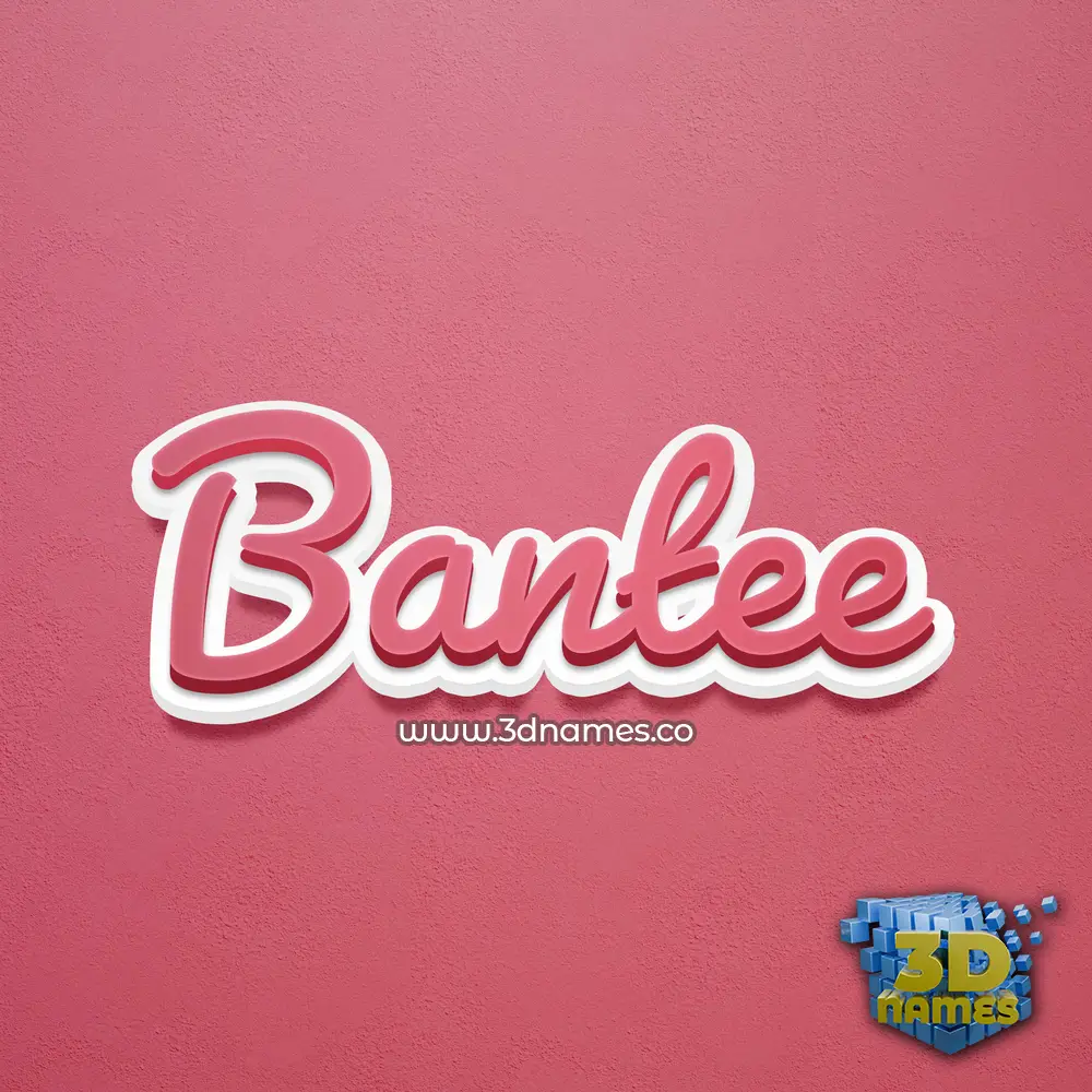 bantee in Red Scribble style - 3D name wallpaper