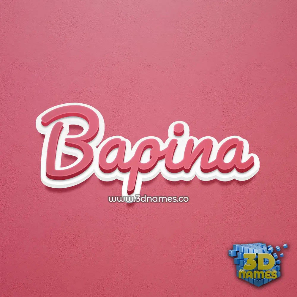 bapina in Red Scribble style - 3D name wallpaper