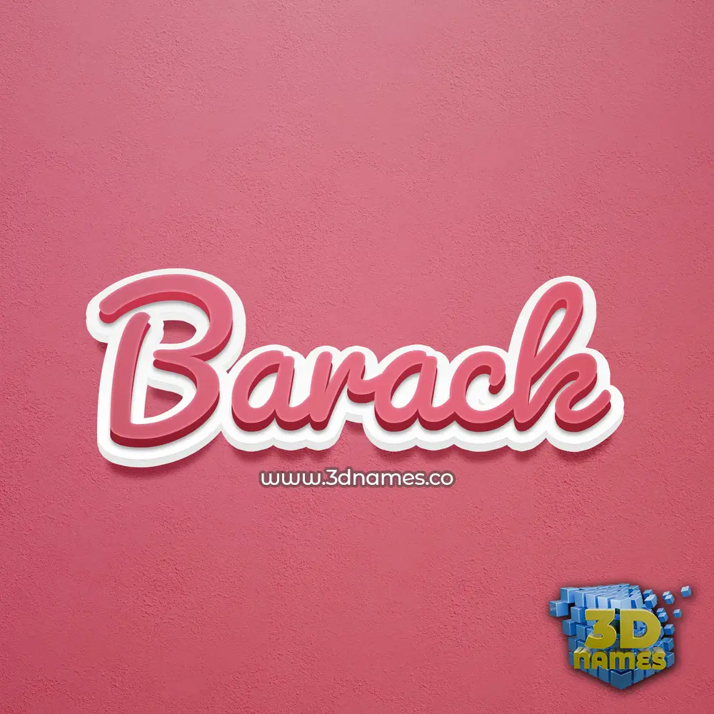 barack in Red Scribble style - 3D name wallpaper