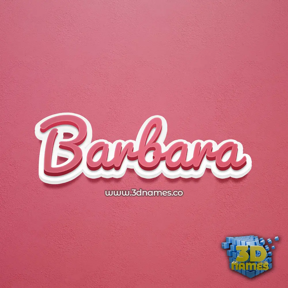 barbara in Red Scribble style - 3D name wallpaper