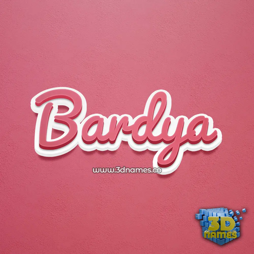 bardya in Red Scribble style - 3D name wallpaper