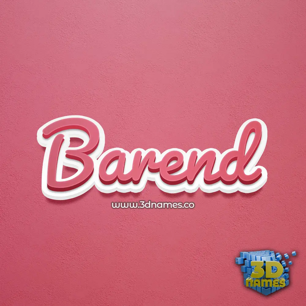 barend in Red Scribble style - 3D name wallpaper