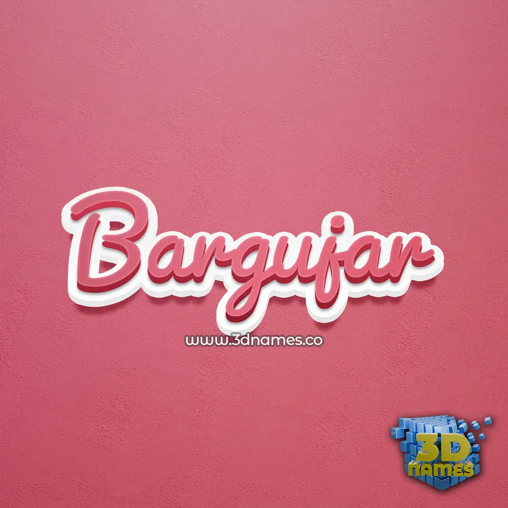 bargujar in Red Scribble style - 3D name wallpaper