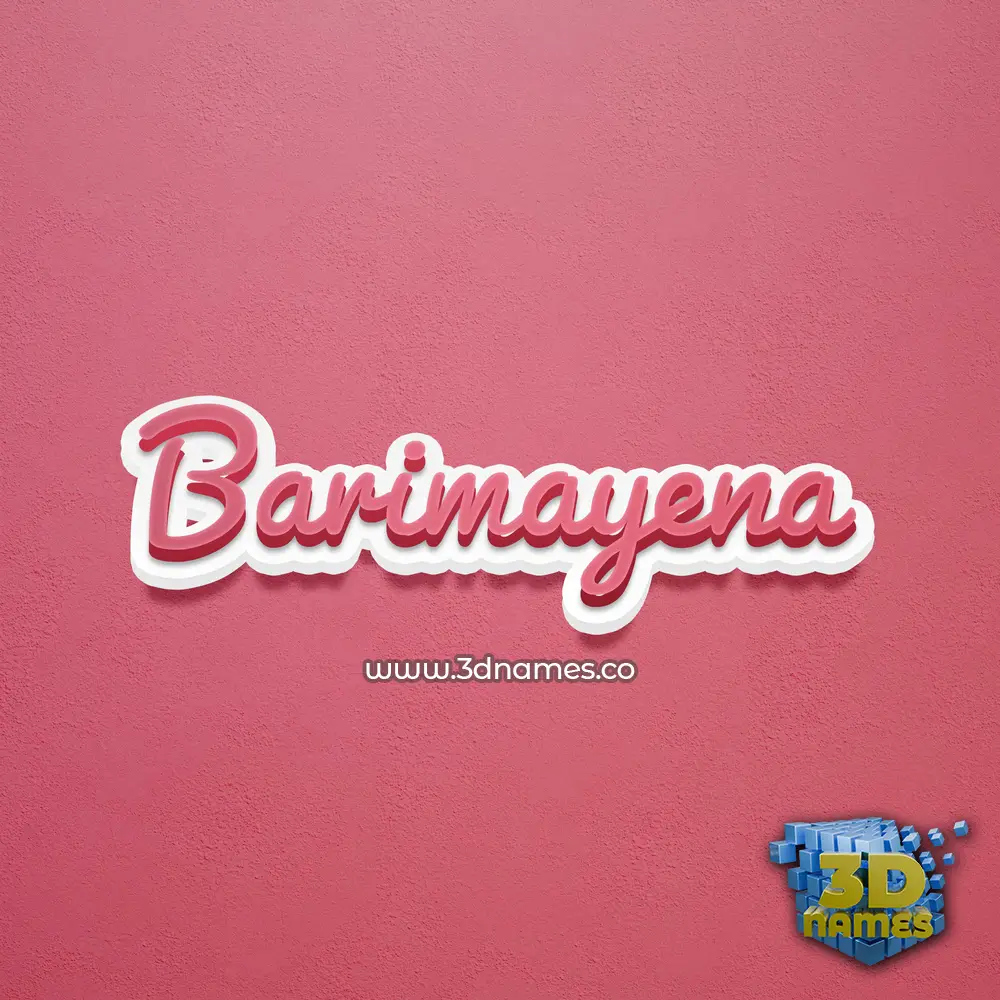 barimayena in Red Scribble style - 3D name wallpaper