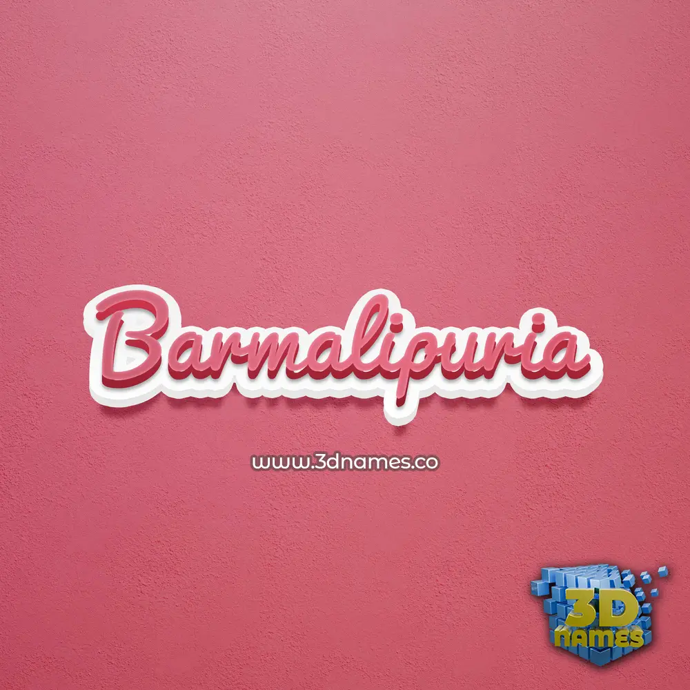 barmalipuria in Red Scribble style - 3D name wallpaper