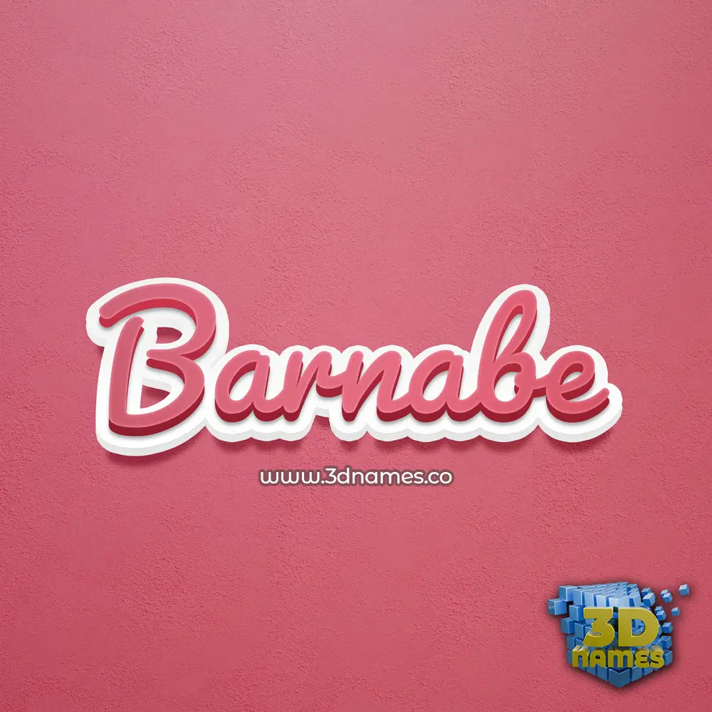 barnabe in Red Scribble style - 3D name wallpaper