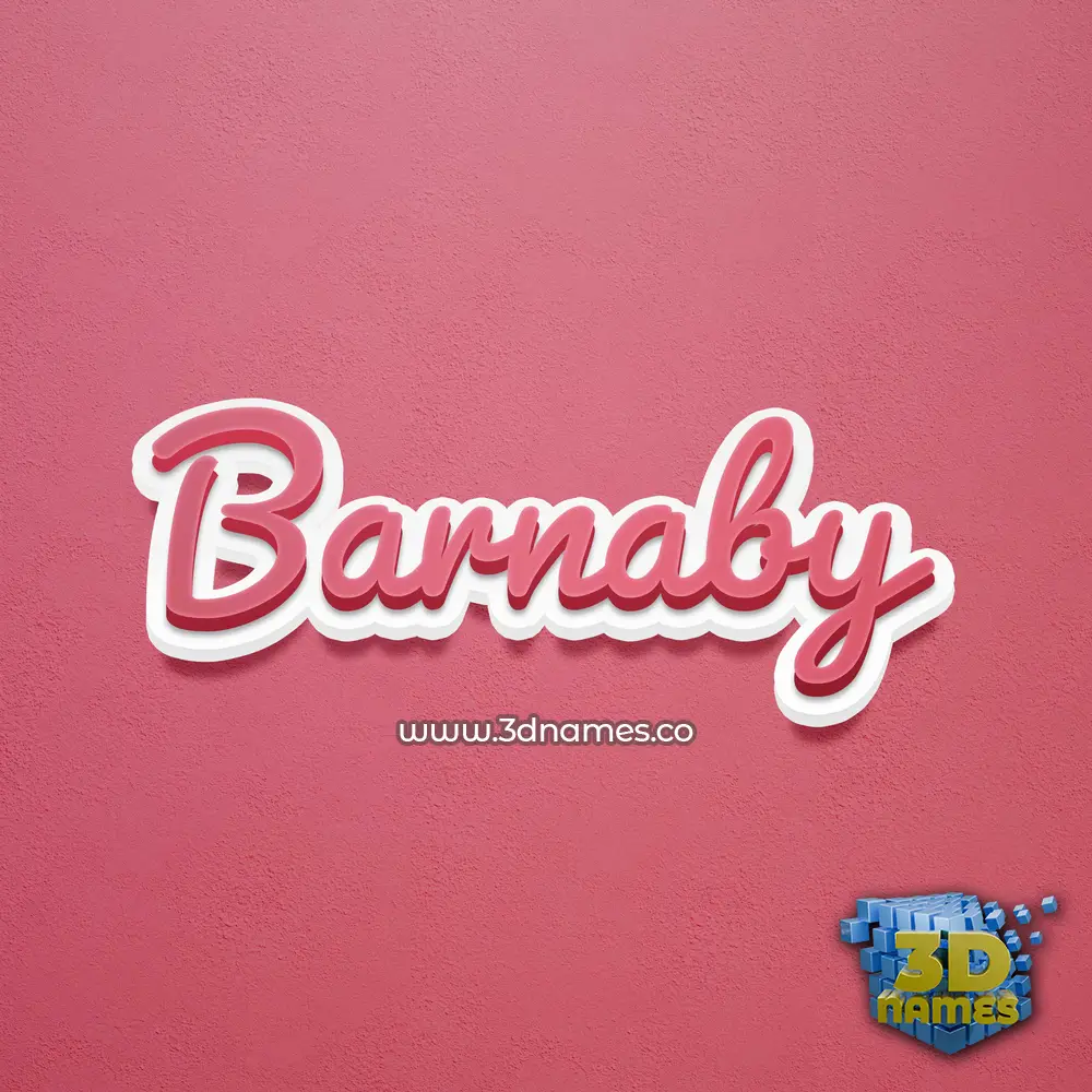 barnaby in Red Scribble style - 3D name wallpaper