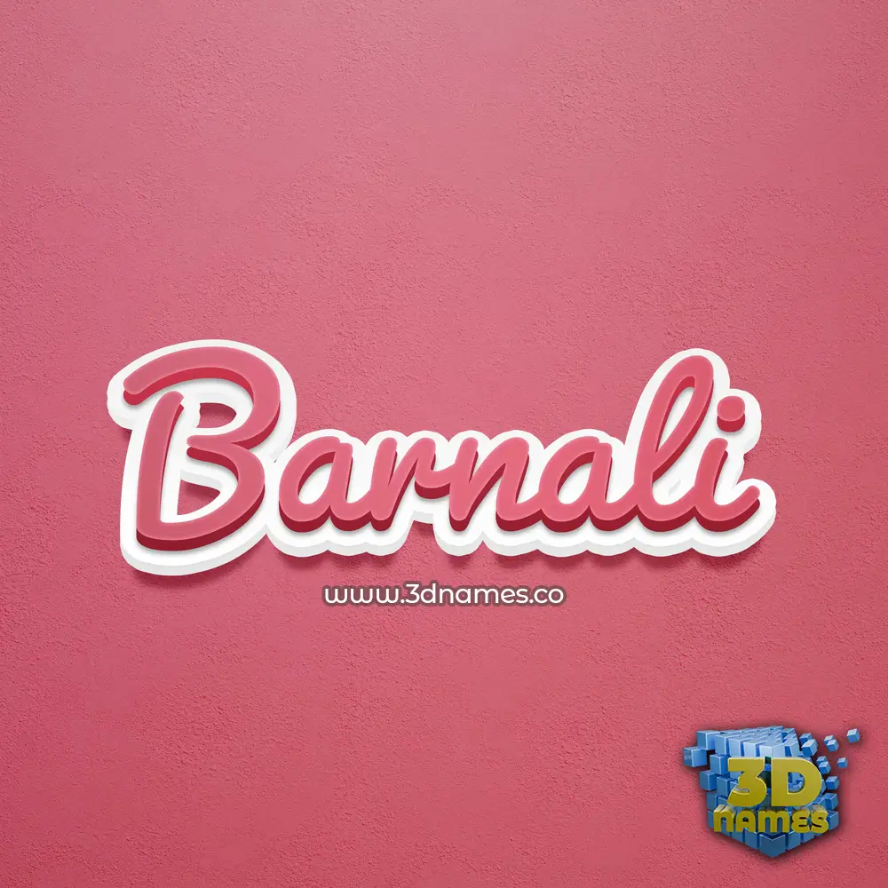 barnali in Red Scribble style - 3D name wallpaper