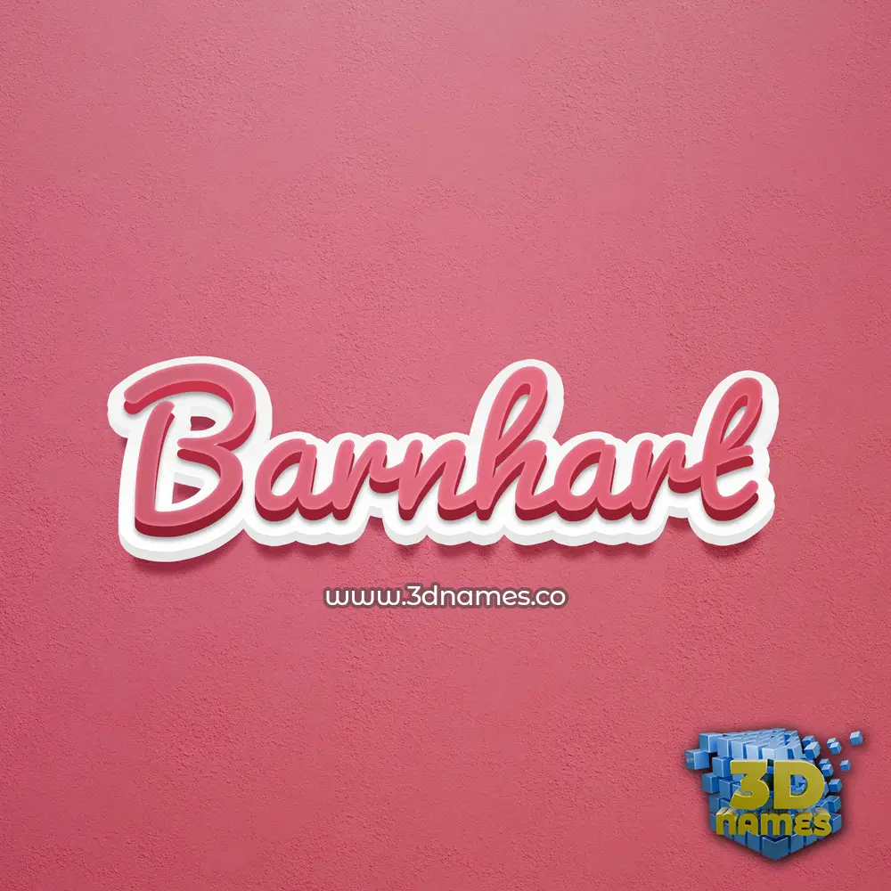 barnhart in Red Scribble style - 3D name wallpaper