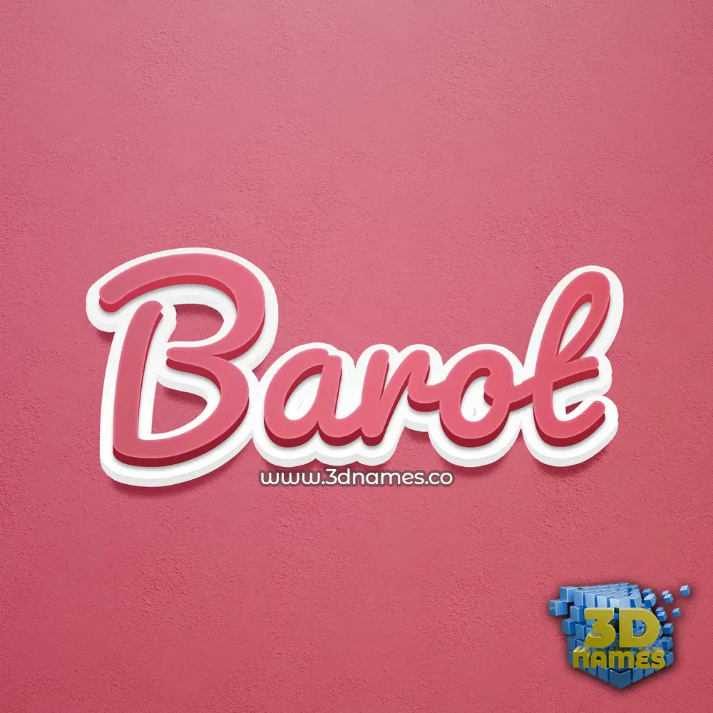 barot in Red Scribble style - 3D name wallpaper