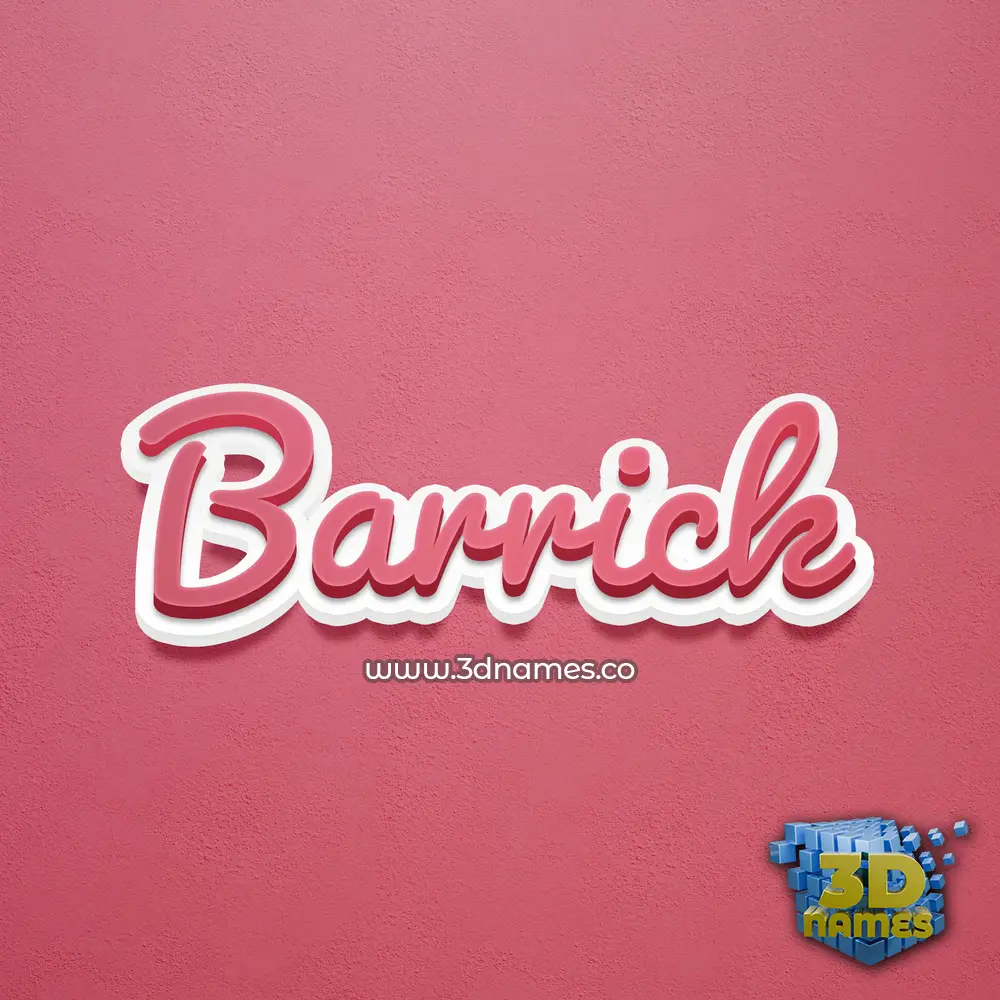 barrick in Red Scribble style - 3D name wallpaper