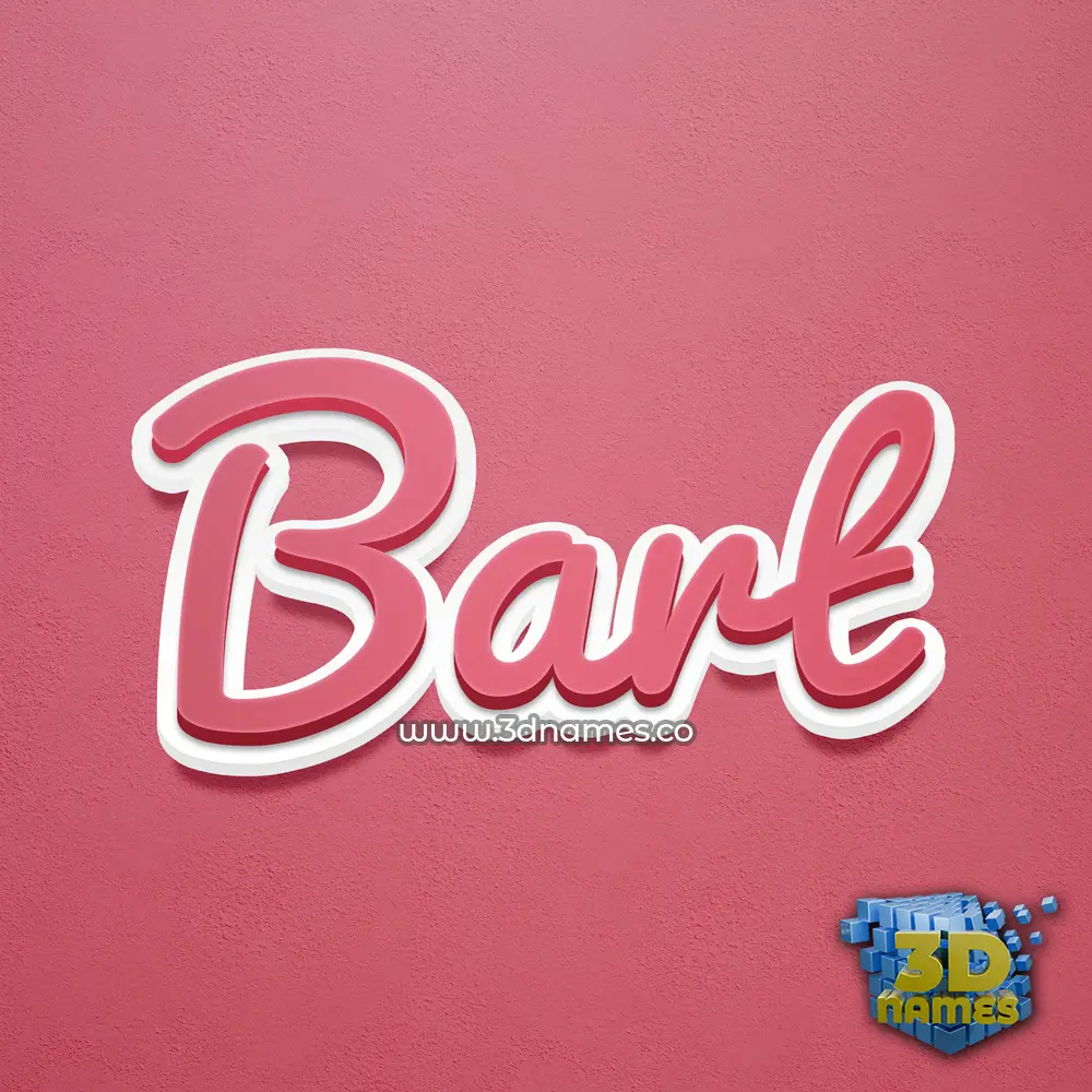 bart in Red Scribble style - 3D name wallpaper