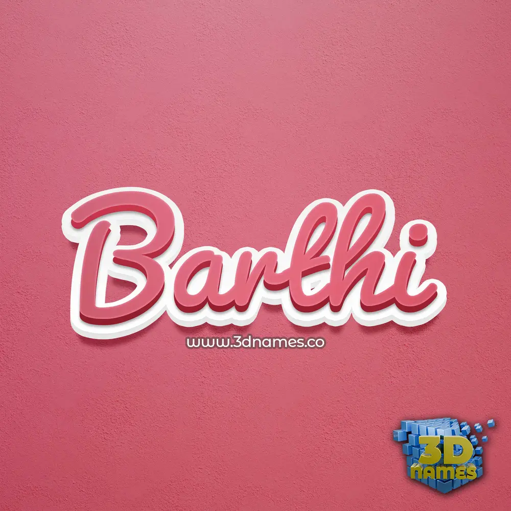 barthi in Red Scribble style - 3D name wallpaper