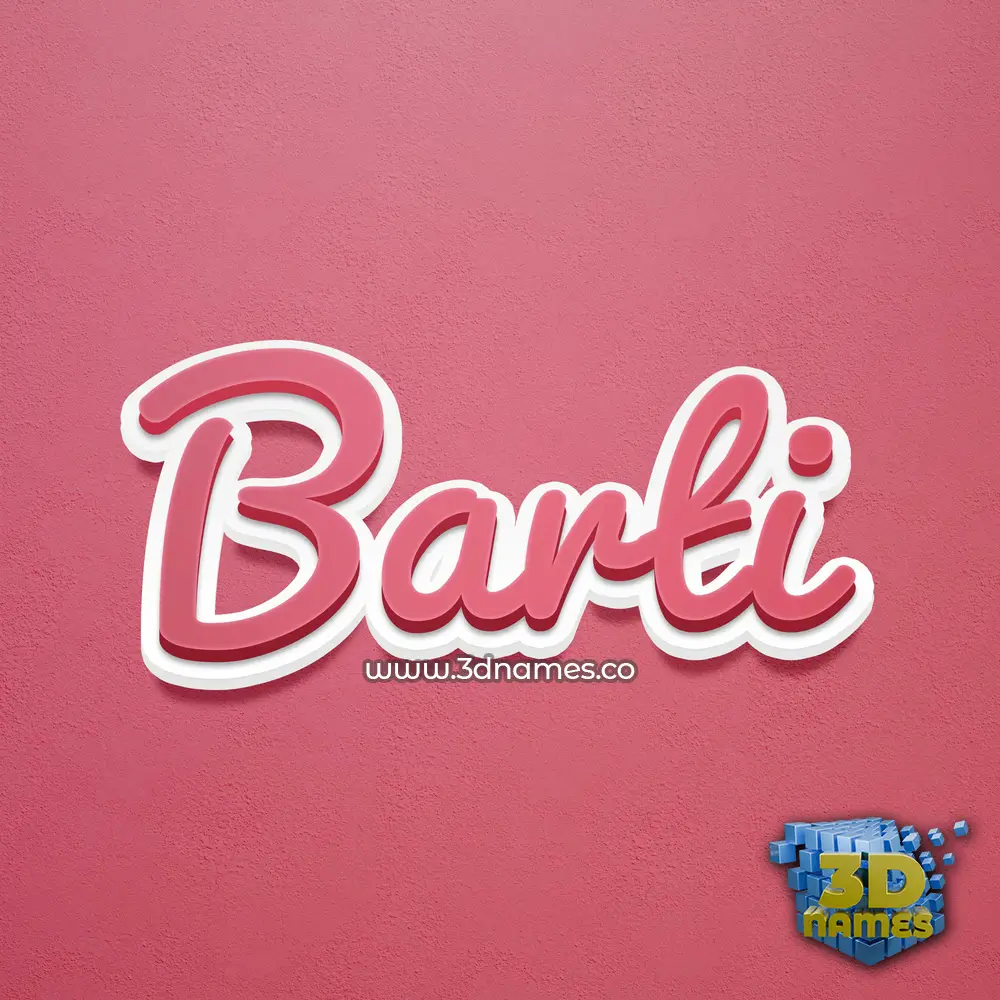 barti in Red Scribble style - 3D name wallpaper