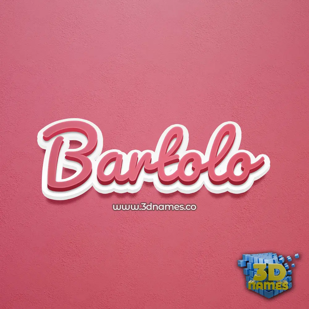 bartolo in Red Scribble style - 3D name wallpaper