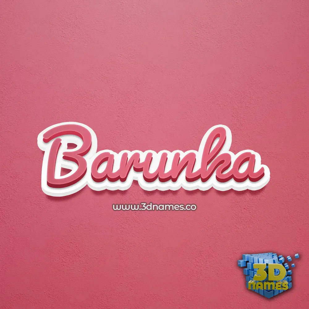 barunka in Red Scribble style - 3D name wallpaper