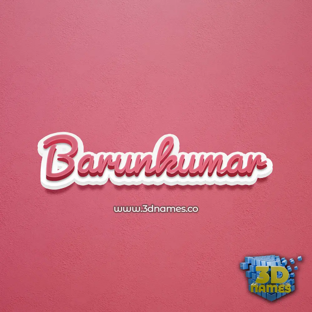 barunkumar in Red Scribble style - 3D name wallpaper