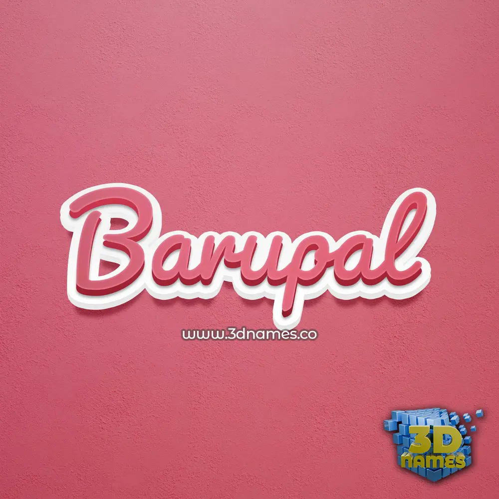 barupal in Red Scribble style - 3D name wallpaper