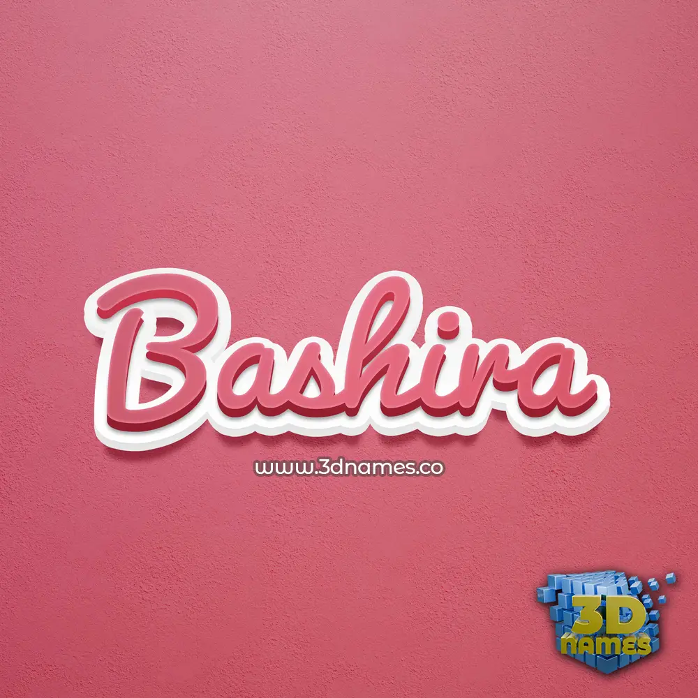 bashira in Red Scribble style - 3D name wallpaper