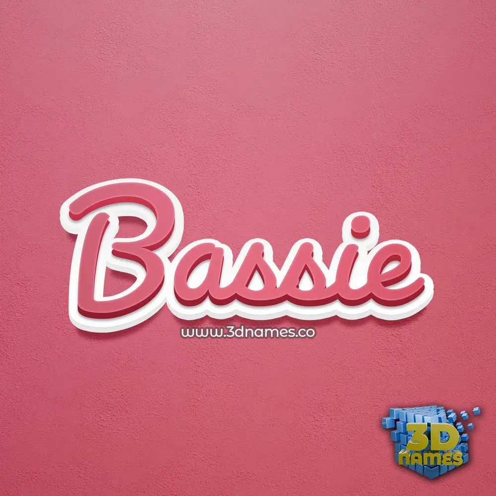 bassie in Red Scribble style - 3D name wallpaper