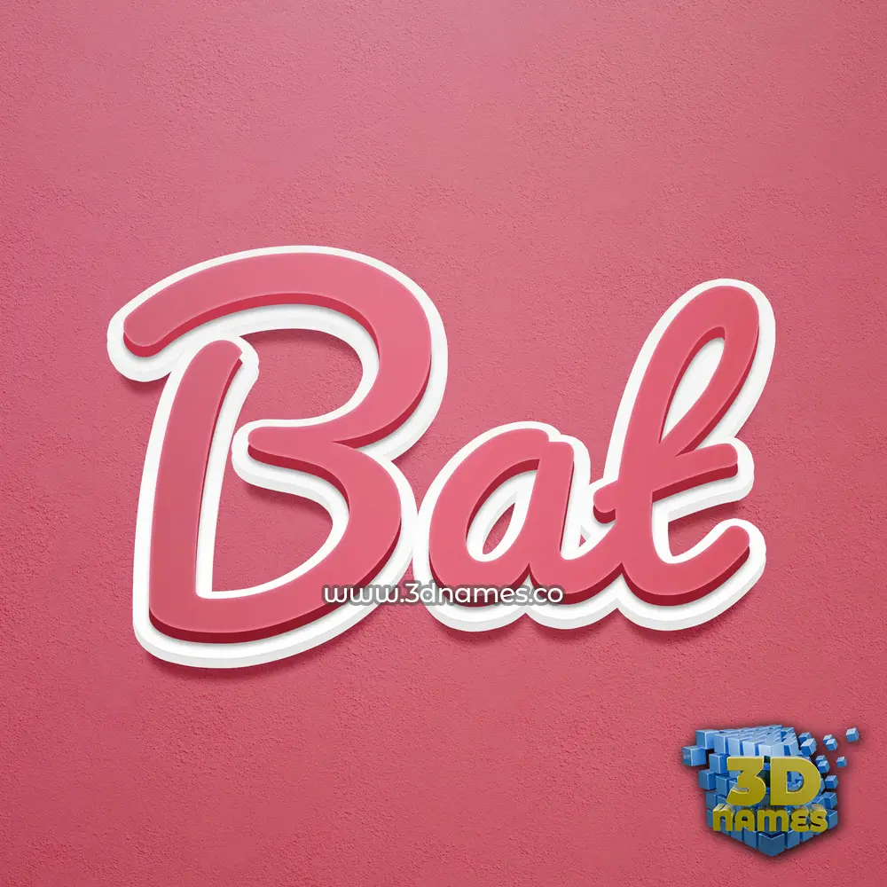 bat in Red Scribble style - 3D name wallpaper