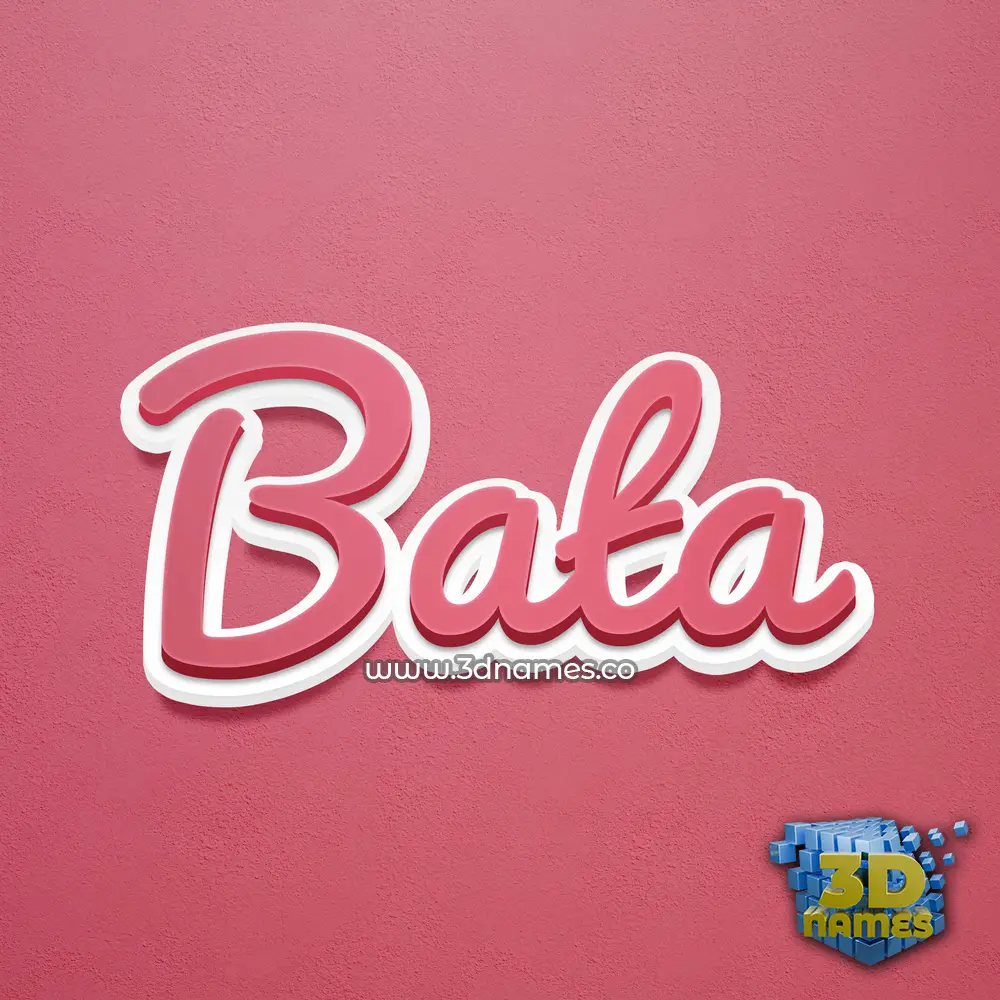 bata in Red Scribble style - 3D name wallpaper