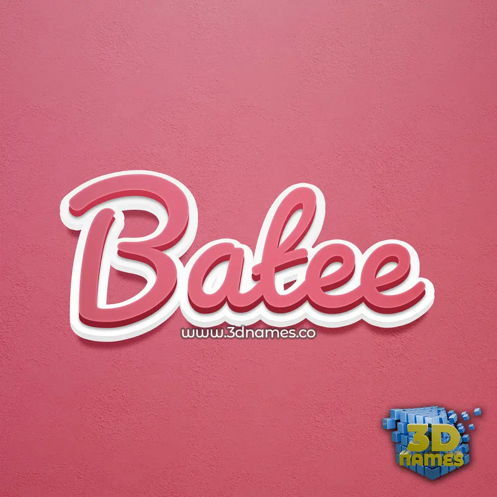 batee in Red Scribble style - 3D name wallpaper