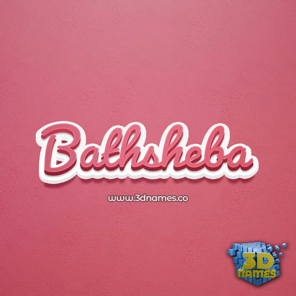 bathsheba in Red Scribble style - 3D name wallpaper