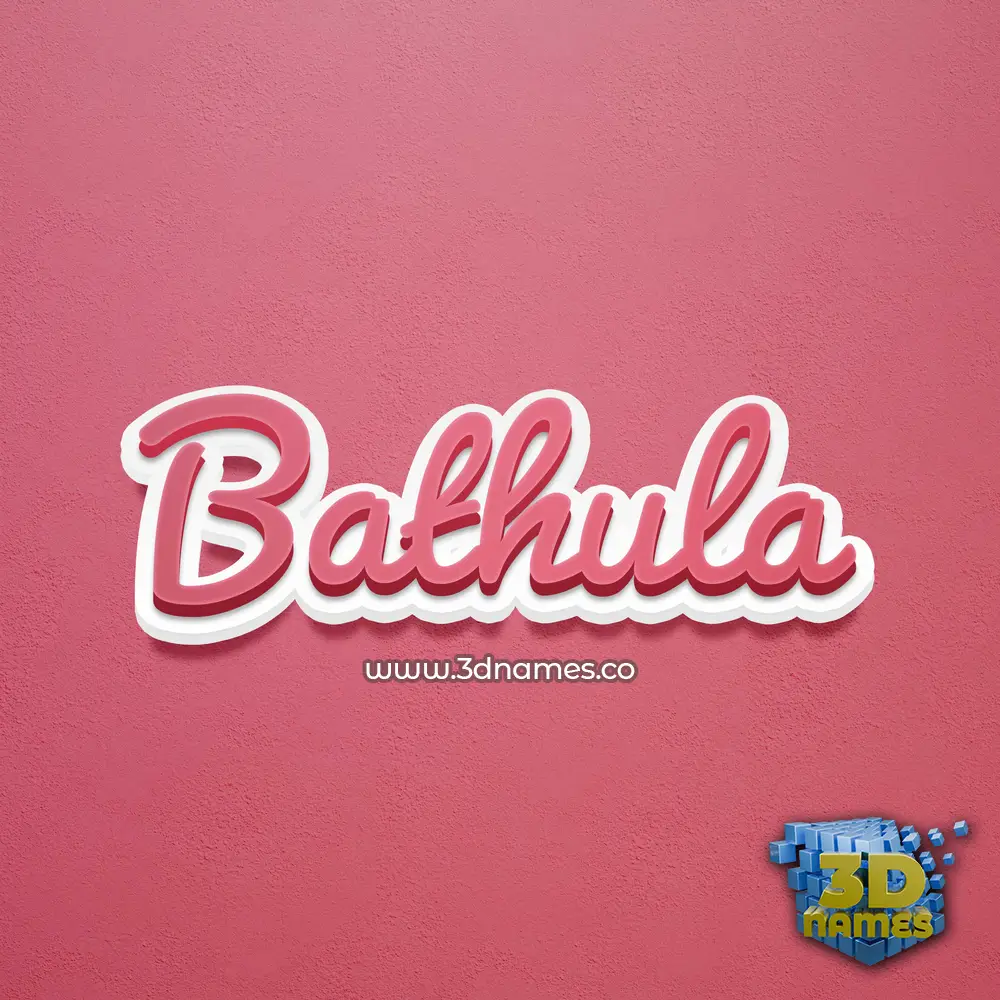 bathula in Red Scribble style - 3D name wallpaper