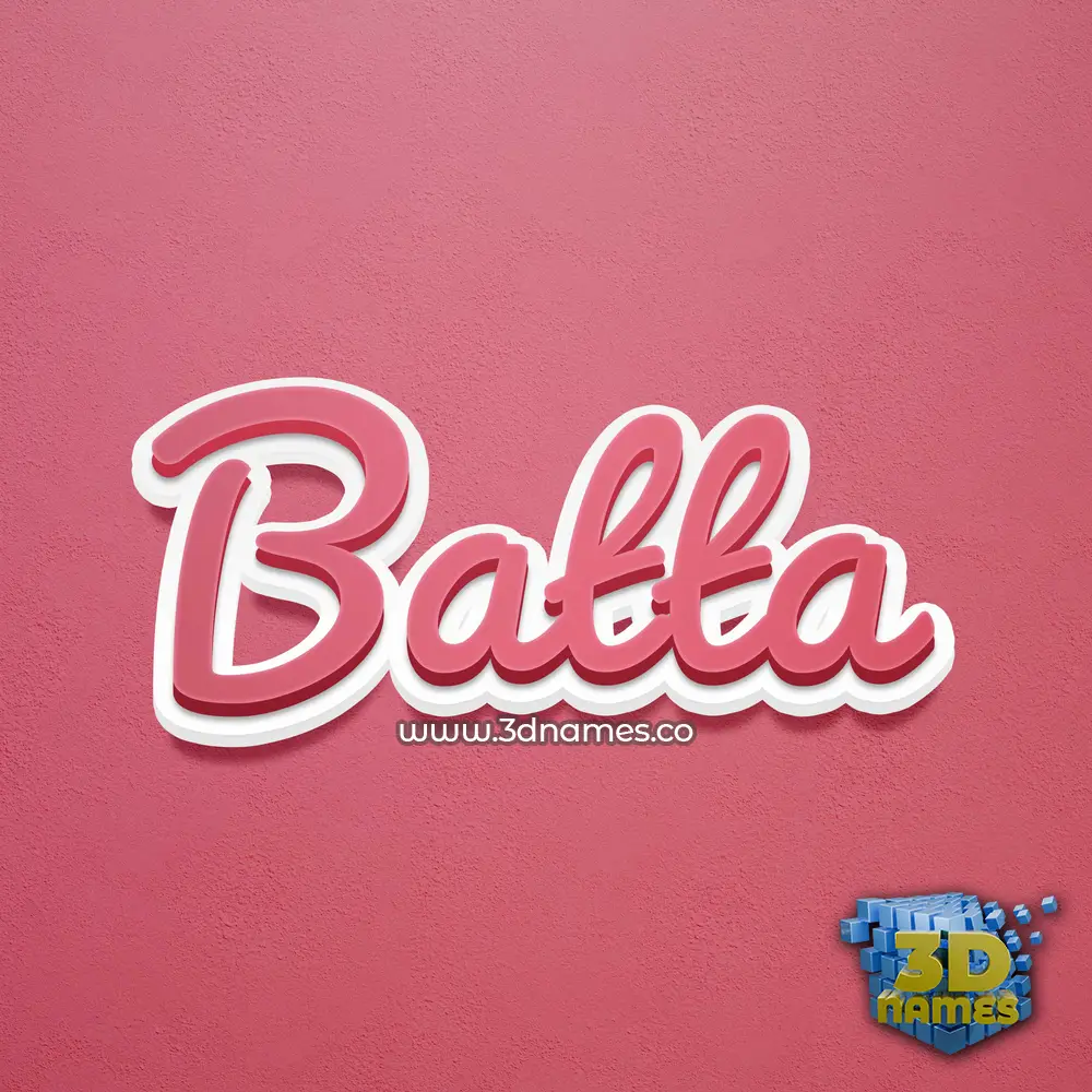 batta in Red Scribble style - 3D name wallpaper