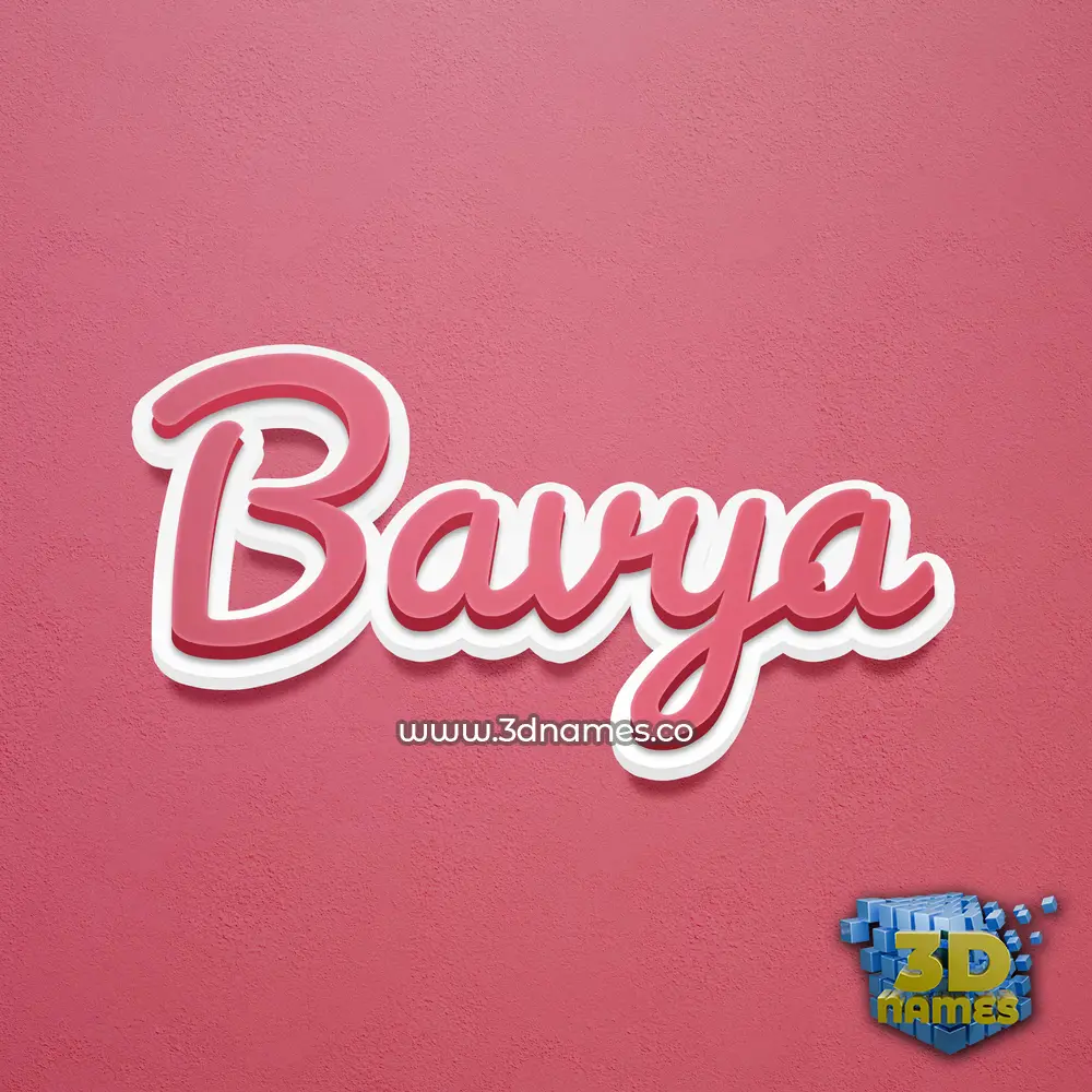 bavya in Red Scribble style - 3D name wallpaper