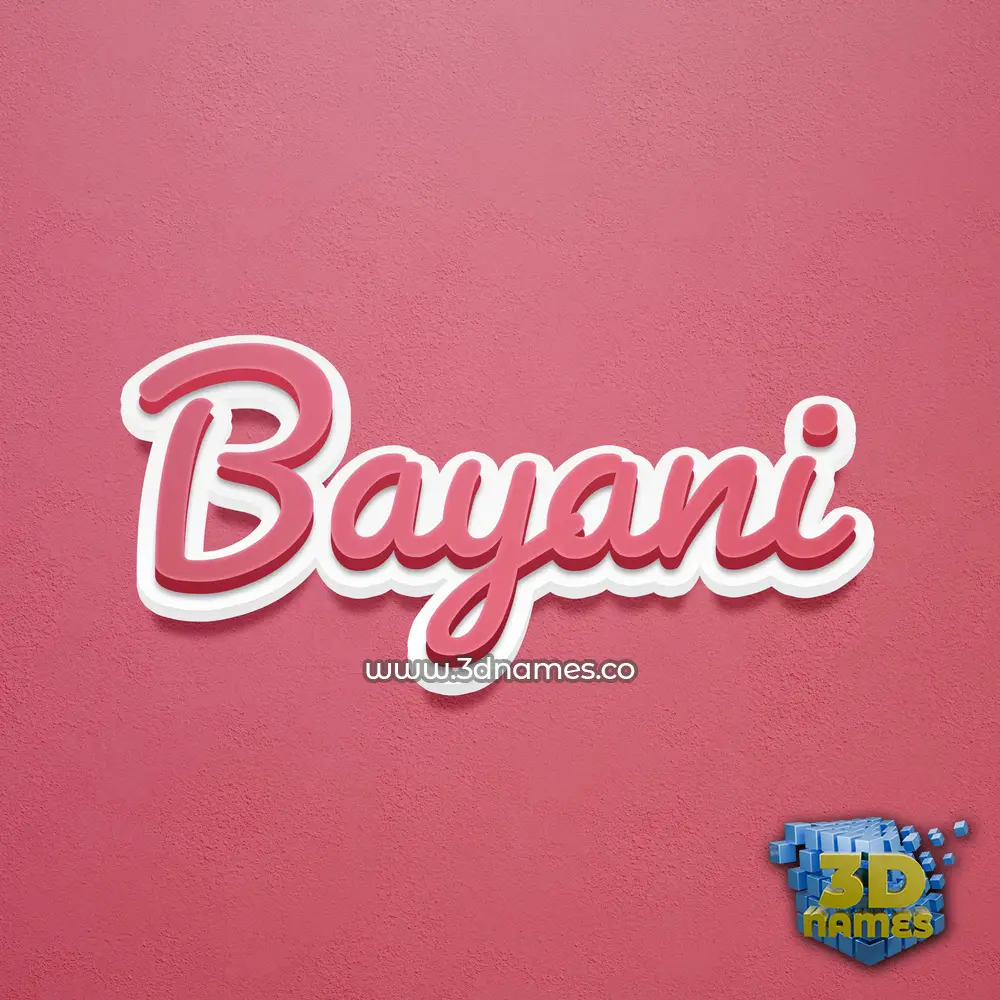 bayani in Red Scribble style - 3D name wallpaper