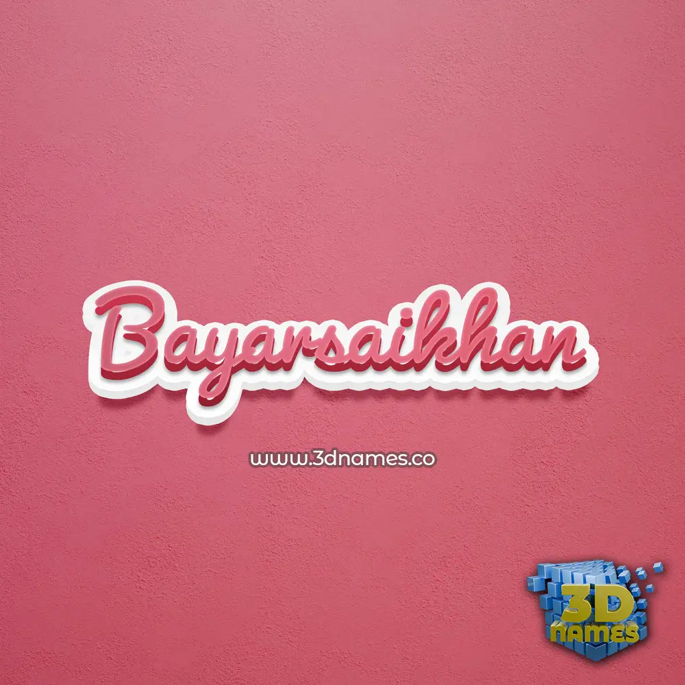 bayarsaikhan in Red Scribble style - 3D name wallpaper