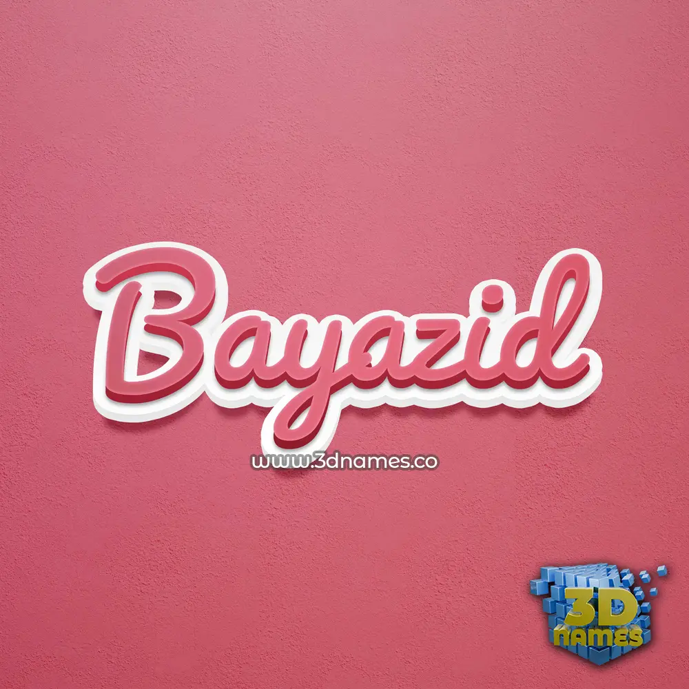 bayazid in Red Scribble style - 3D name wallpaper