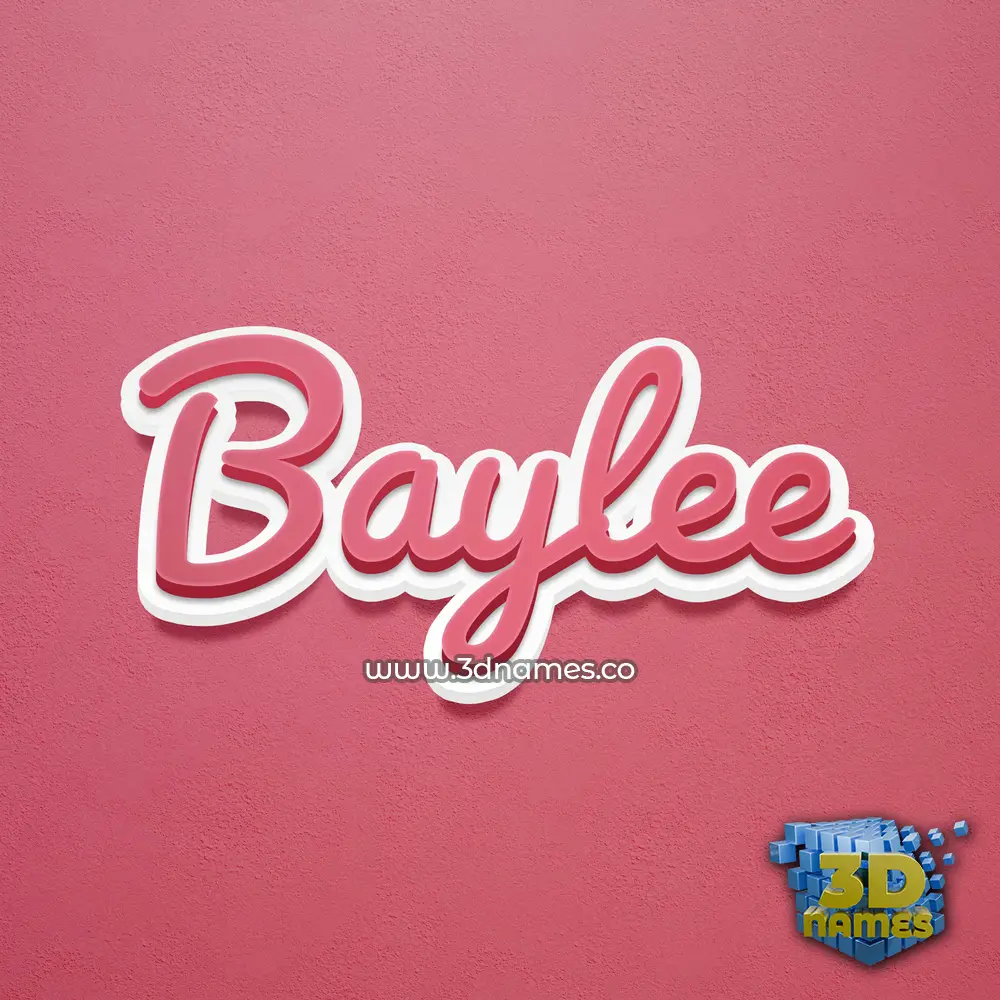 baylee in Red Scribble style - 3D name wallpaper