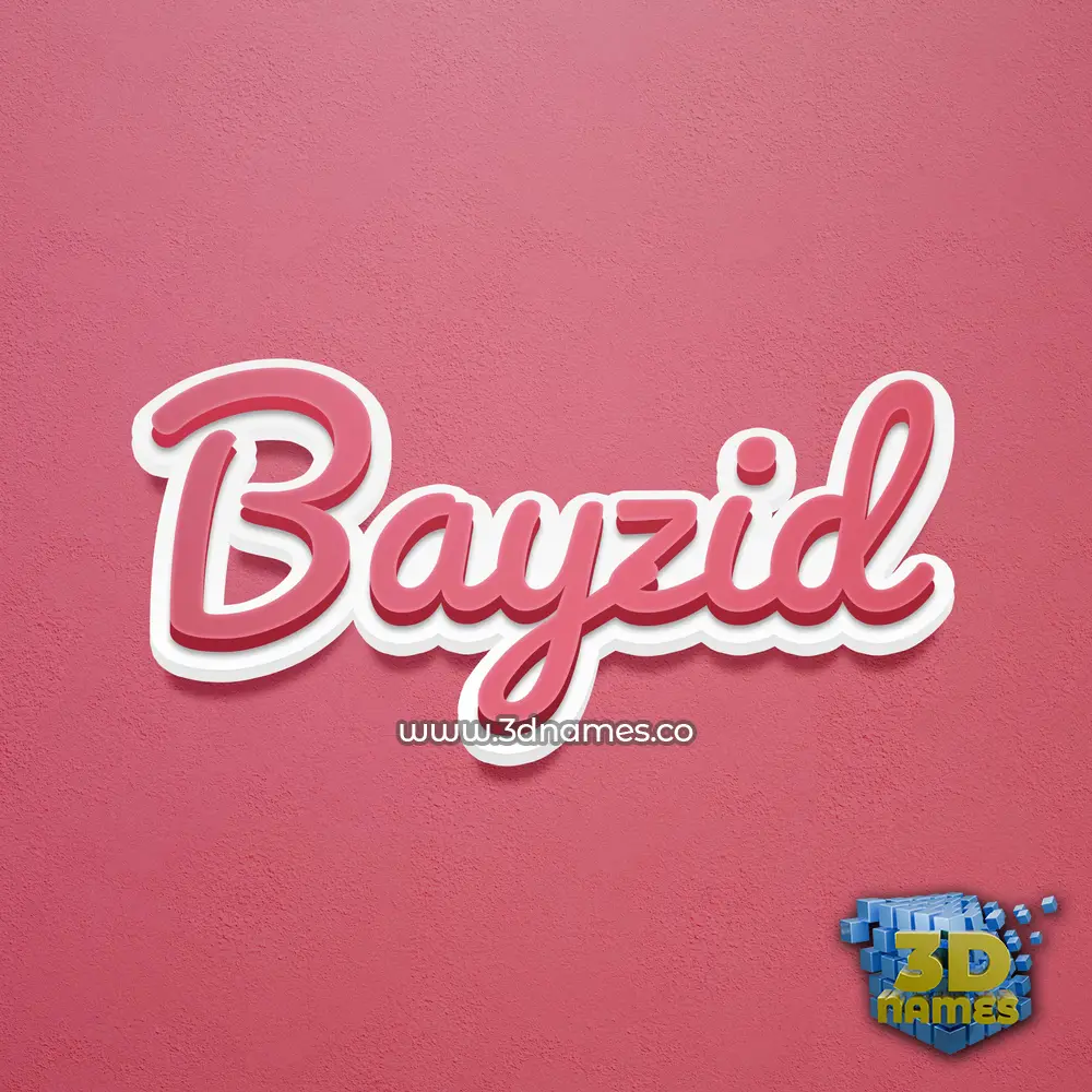 bayzid in Red Scribble style - 3D name wallpaper