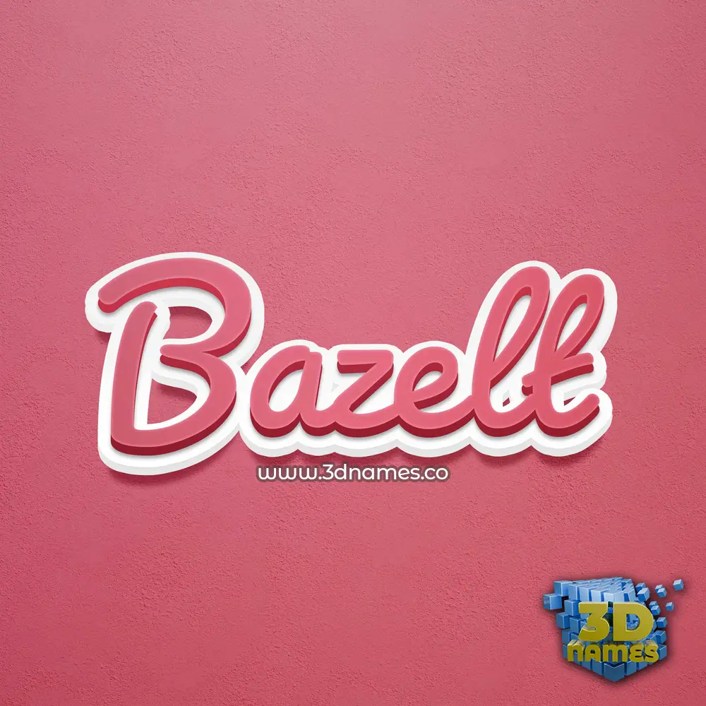 bazelt in Red Scribble style - 3D name wallpaper