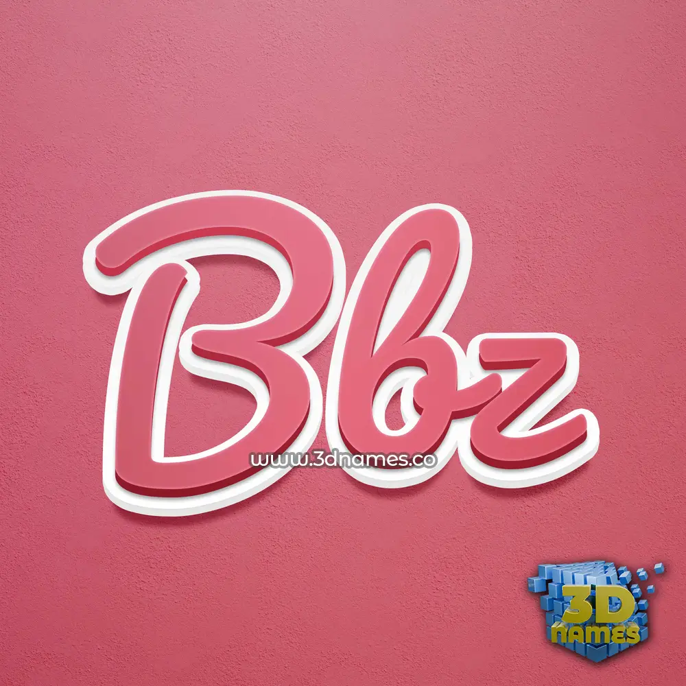 bbz in Red Scribble style - 3D name wallpaper