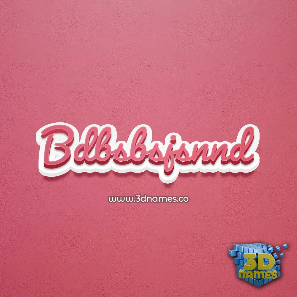 bdbsbsjsnnd in Red Scribble style - 3D name wallpaper