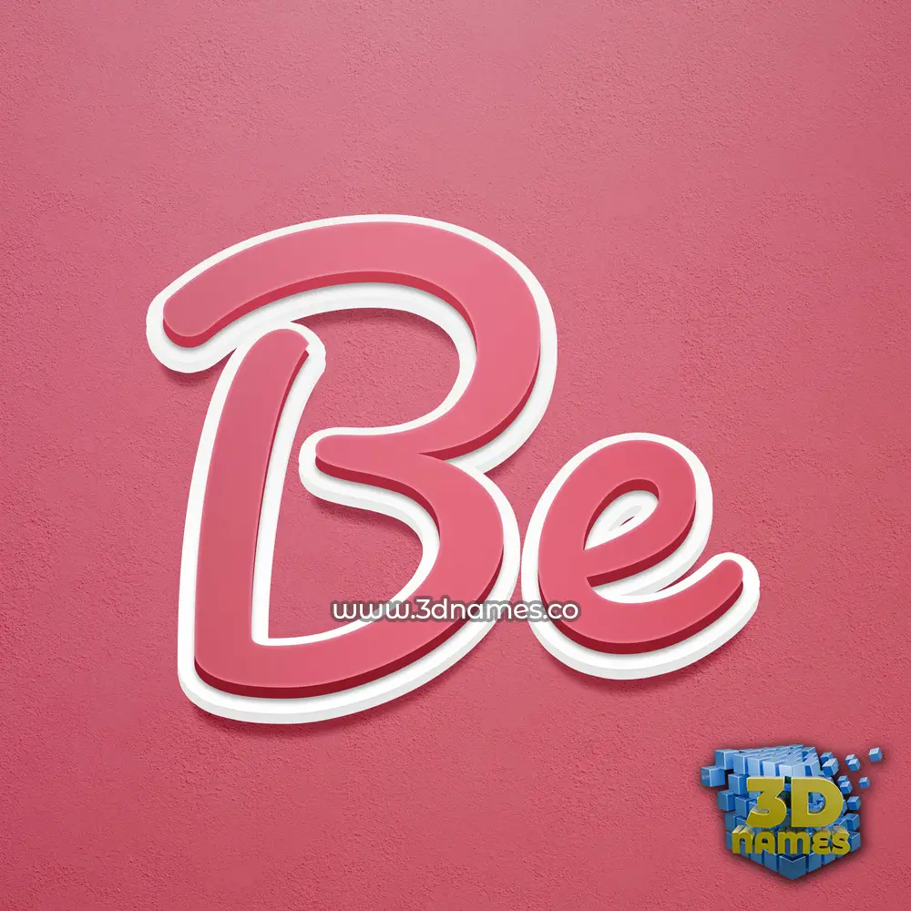 be in Red Scribble style - 3D name wallpaper