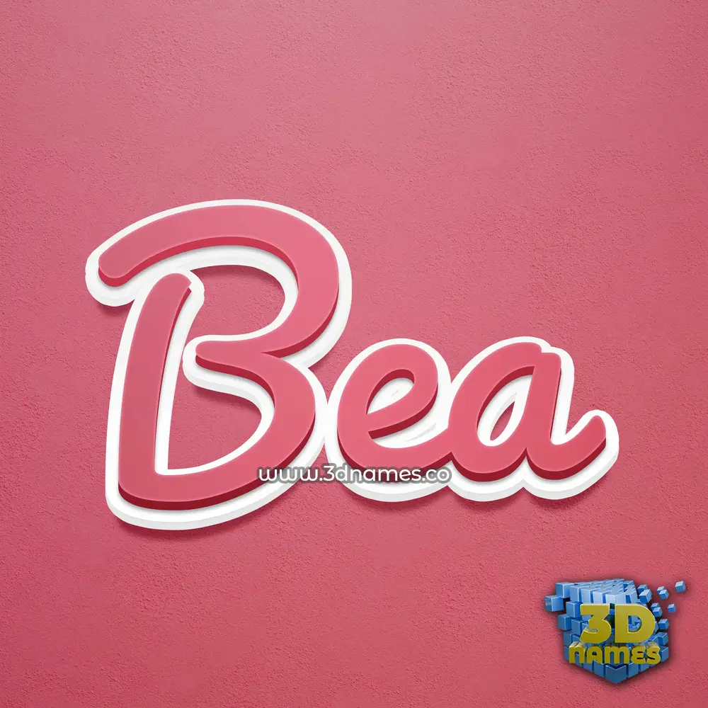 bea in Red Scribble style - 3D name wallpaper
