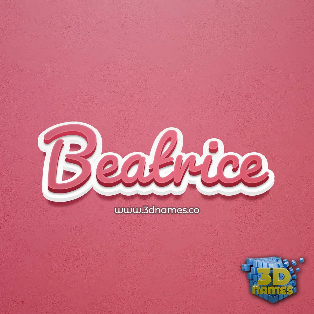 beatrice in Red Scribble style - 3D name wallpaper