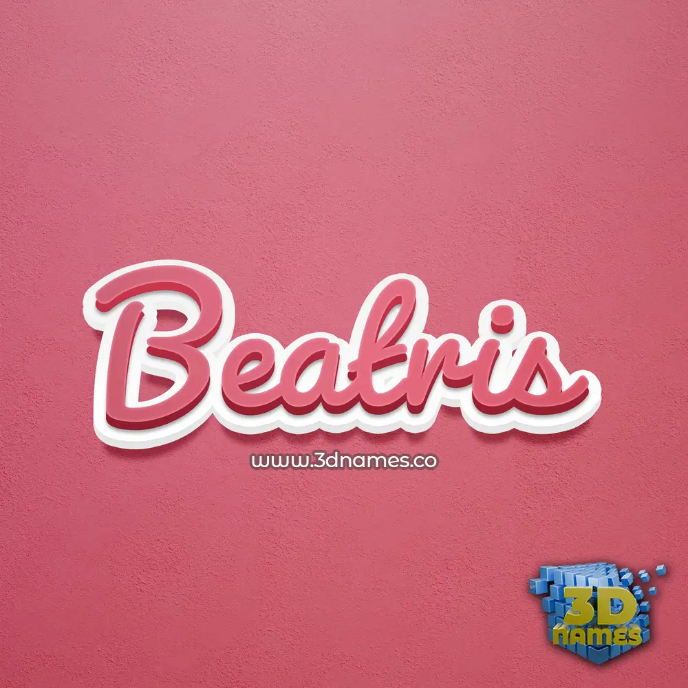 beatris in Red Scribble style - 3D name wallpaper