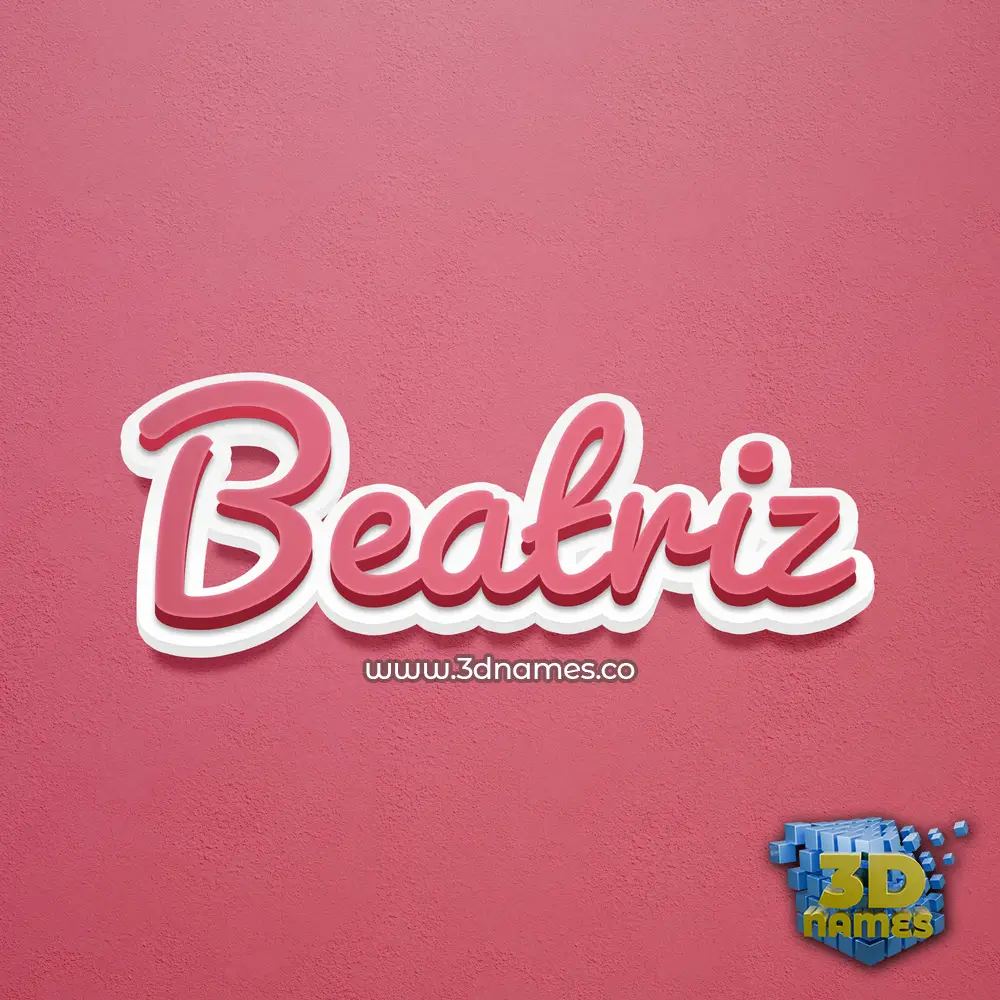 beatriz in Red Scribble style - 3D name wallpaper