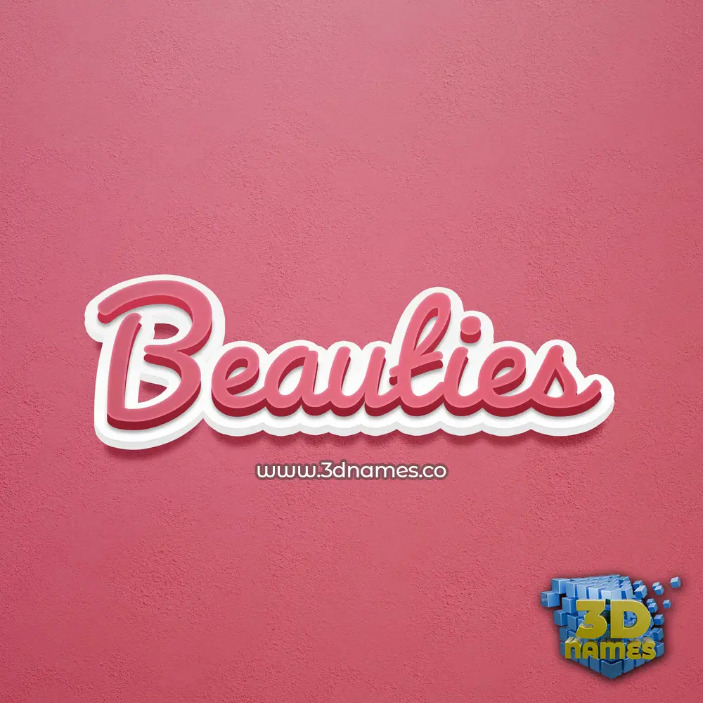 beauties in Red Scribble style - 3D name wallpaper
