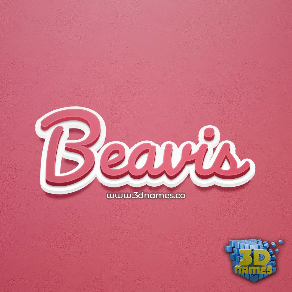 beavis in Red Scribble style - 3D name wallpaper
